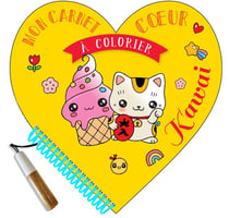 Mon carnet c ur a colorier kawai