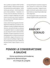 Penser le conservatisme à gauche : entre socialisme antimoderne, populisme démocratique et critique du progrès