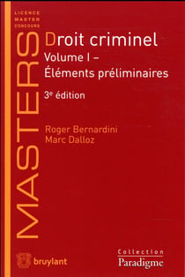 DROIT CRIMINEL T01