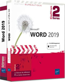 Word (versions 2019 et Office 365) - coffret de 2 livres : le manuel de référence + le cahier d'exercices