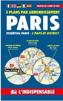 Paris transport 3 plans par arrondissement