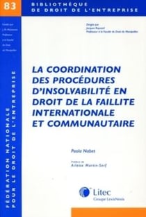 Coordination procedures d insolvabilite en dt de la faillite interna. et communautaire - biblio n.83