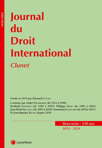 Journal du droit international : Clunet - 150 ans
