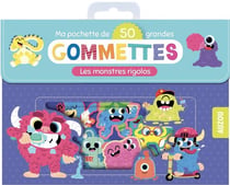 Ma pochette de 50 grandes gommettes - Les monstres rigolos