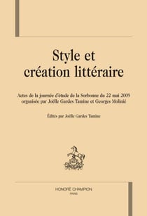 Style et création littéraire