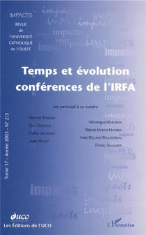 Temps et évolution - conférences de l'IRFA (édition 2003)