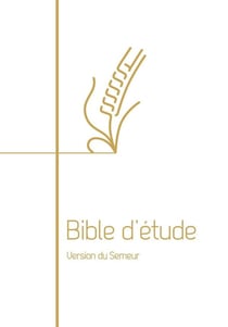 Bible d'étude, version Semeur : Couverture souple blanche, tranche dorée