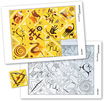 Puzzle art à la manière de l'art africain - éducation artistique - cp, ce1, ce2, cm1, cm2