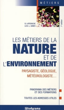 Les métiers de la nature et de l'environnement : paysagiste, géologue, météorologiste ...