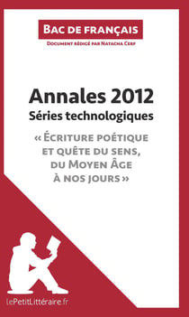 Bac de français 2012 - annales séries technologiques - corrigé