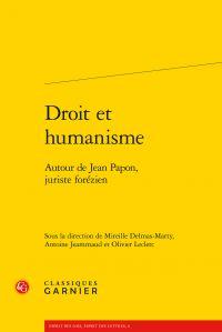 Droit et humanisme - autour de Jean Papon, juriste forézien