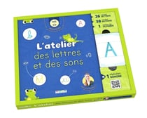 L'Atelier des lettres et des sons - MS-GS (coffret) : 64 cartes et 1 cahier d'exercices réutilisable pour faire ses premiers pas vers la lecture et l'écriture