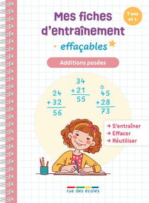 Mes fiches d'entraînement effaçables : Additions posées : S'entraîner, effacer, et réutiliser !