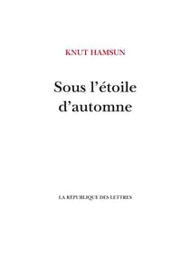 Sous l'étoile d'automne