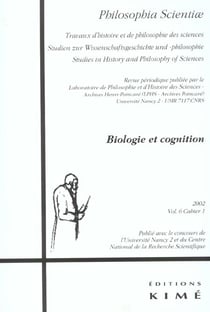 Revue Philosophia scientiae n.6/1 : biologie et cognition