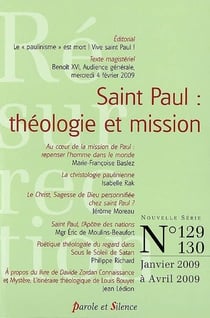 Saint Paul : théologie et missions (janvier 2009-avril 2009)