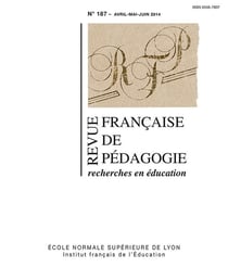 Revue française de pédagogie, n° 187/2014 : Varia