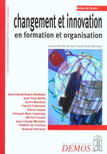 CHANGEMENT ET INNOVATION EN FORMATION ET ORGANISATION.