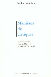 Manières de critiquer