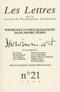 Les lettres de la Société de Psychanalyse Freudienne n.21 : Winnicott, un psychanalyste dans notre temps