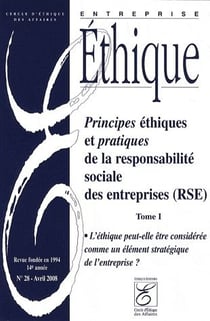 Principes éthiques et pratiques de la responsabilité sociale des entreprises (RSE) t.1