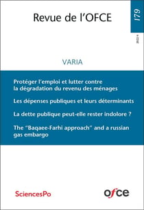Revue de l'OFCE n.179 : varia