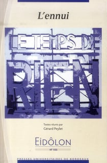 Eidôlon Tome 105 : l'ennui