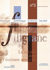 Revue filigrane n03 - la societe dans l'ecriture musicale