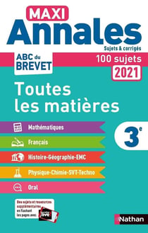 Maxi annales ABC du brevet Tome 8 : toutes les matières - 3e (édition 2020)
