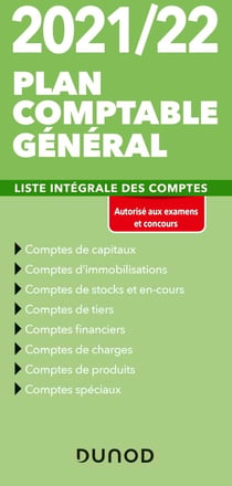 Plan comptable général - liste intégrale des comptes (édition 2021/2022)
