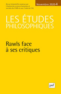 Revue Les études philosophiques n.204 : Rawls face à ses critiques (édition 2020)