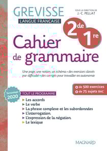 Grevisse langue française : cahier de grammaire - 2de / 1re (édition 2022)