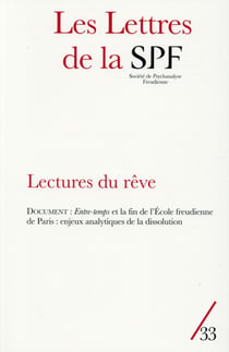 Les lettres de la Société de Psychanalyse Freudienne n.33