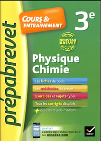Prépabrevet cours & entraînement - physique-chimie - 3e - nouveau brevet
