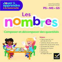 Jouer et apprendre à la maternelle : les nombres - PS, MS, GS - composer et décomposer des quantités