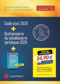 Pack étudiant essentiel - code civil - dictionnaire du vocabulaire juridique (édition 2020)