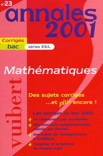 Annales du bac 2001 sujets et corriges - maths series es-l