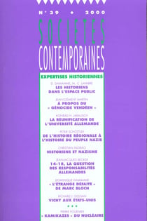 Societes contemporaines n.39 - expertise historienne