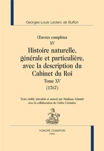 Oeuvres complètes Tome 15 - histoire naturelle Tome 15
