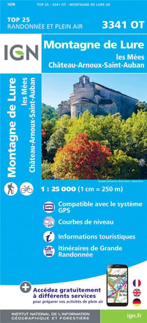 3341OT - montagne de Lure, les Mées, Château-Arnoux (4e édition)