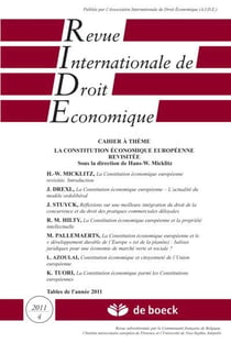 Revue internationale de droit économique n.2011/4