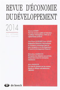 Revue d'économie du développement n.3