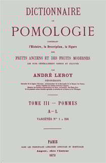 Dictionnaire de pomologie Tome 3 - pommes, A-L