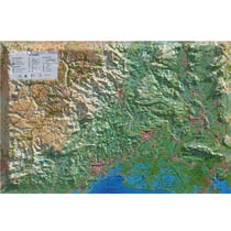 Carte en relief du Gard