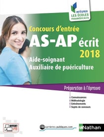Concours d'entrée AS-AP - écrit (édition 2018)