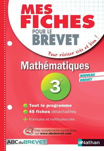 MES FICHES ABC DU BREVET Tome 2 : mathématiques - 3e
