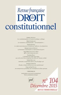 Revue française de droit constitutionnel n.104