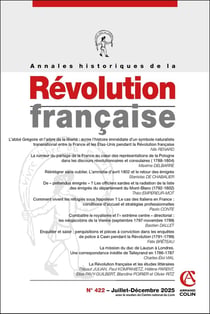 Annales historiques de la révolution française n.422 : Varia
