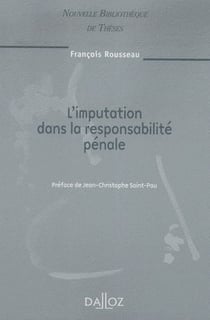 L'imputation dans la responsabilité pénale - Volume 89