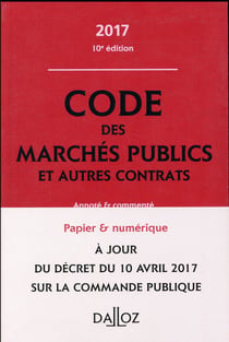 CODE DES MARCHES PUBLICS ET AUTRES CONTRATS 2017